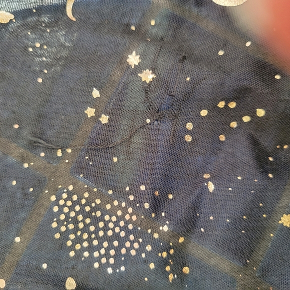 MEGA SALE! Black Celestial Moon Stars Scarf - Picture 3 of 8